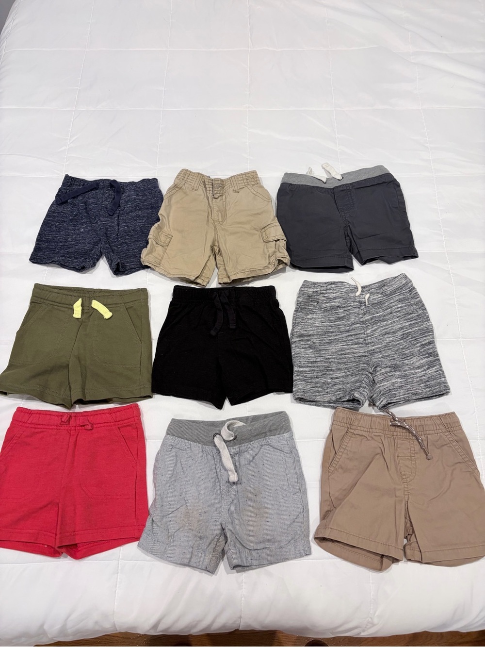 Baby Boy Shorts Bundle Size 12M–18M | 9 Pairs Mixed Brands